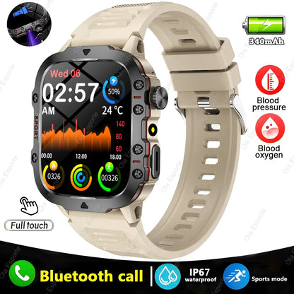 NNEOBA Smart Watch HD Fitness Tracker Khaki-2