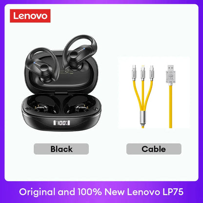 Original Lenovo LP75 TWS Bluetooth V5.3 Headphones Wireless LED Digital Display Earphones Noise Reduction Waterproof Headset New-13