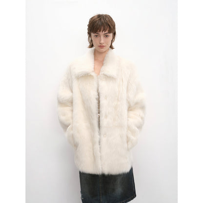 "Autumn Exclusive" Imported Tuscan sheepskin short lapel fur coat-5