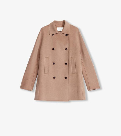 "Desert Rose"Australian imported wool double-breasted high-end woolen coat for small women-5
