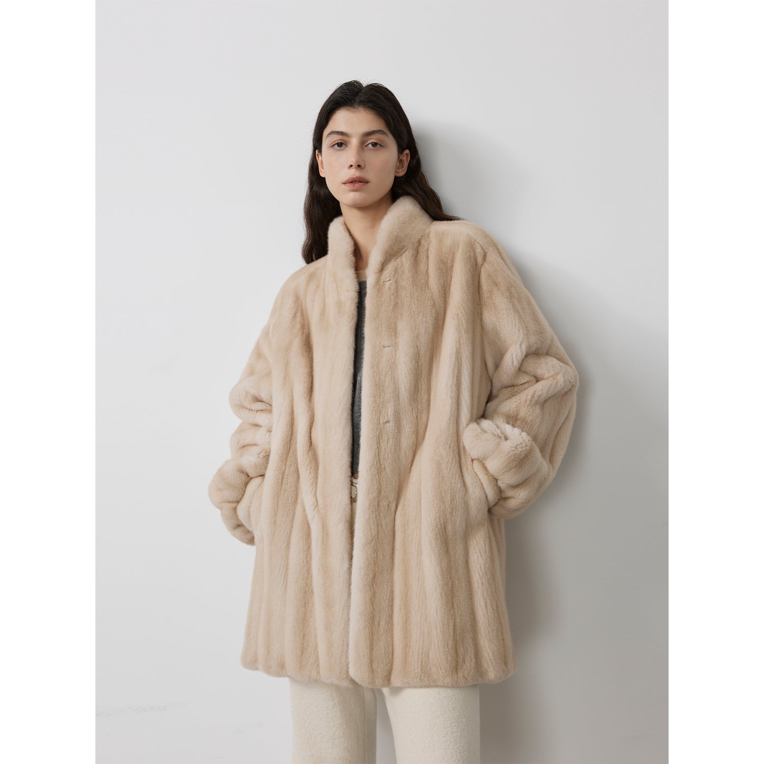Meteor Variations Sable Fur Coat Women-0