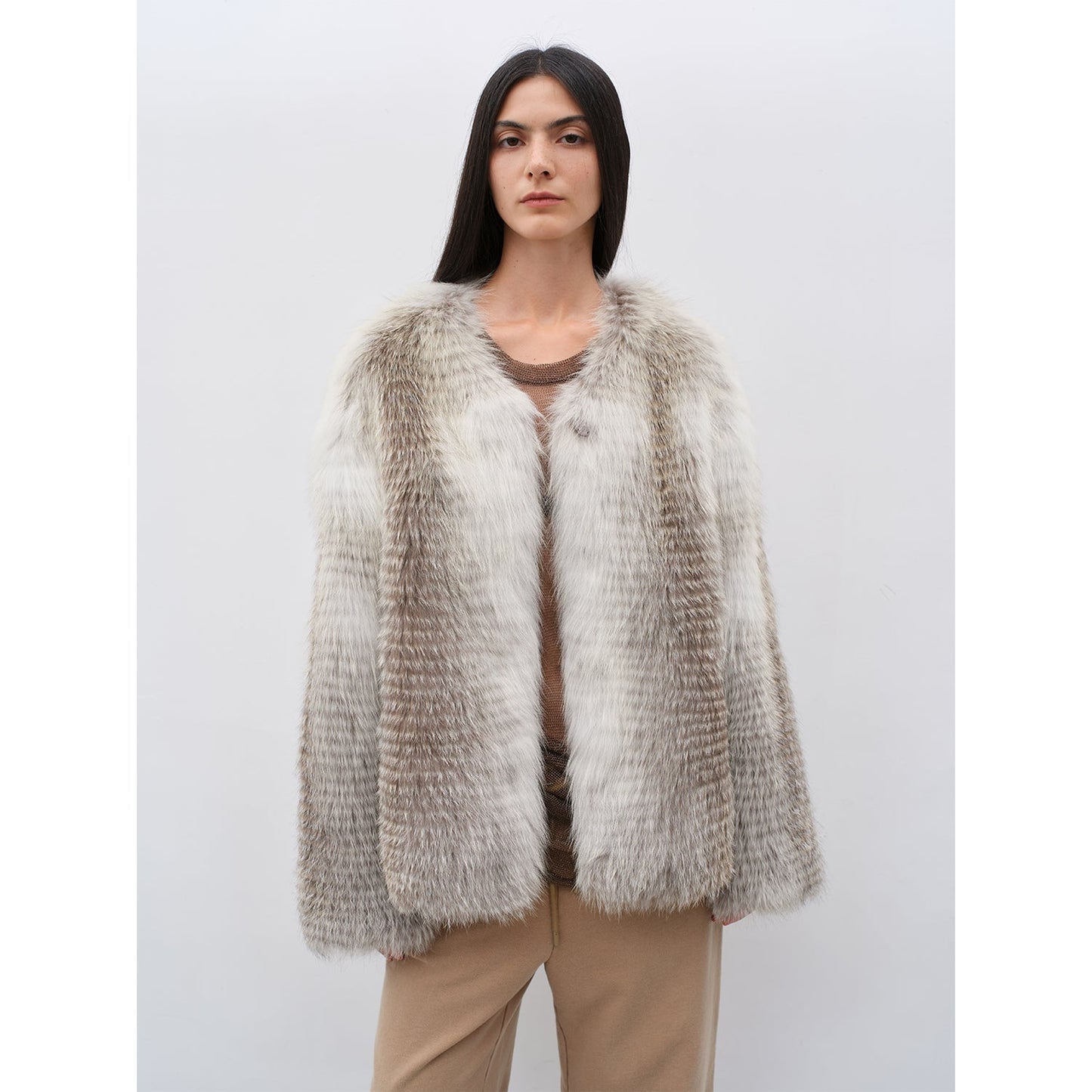 Romantic Nordic Imported colorful fox fur coat-0