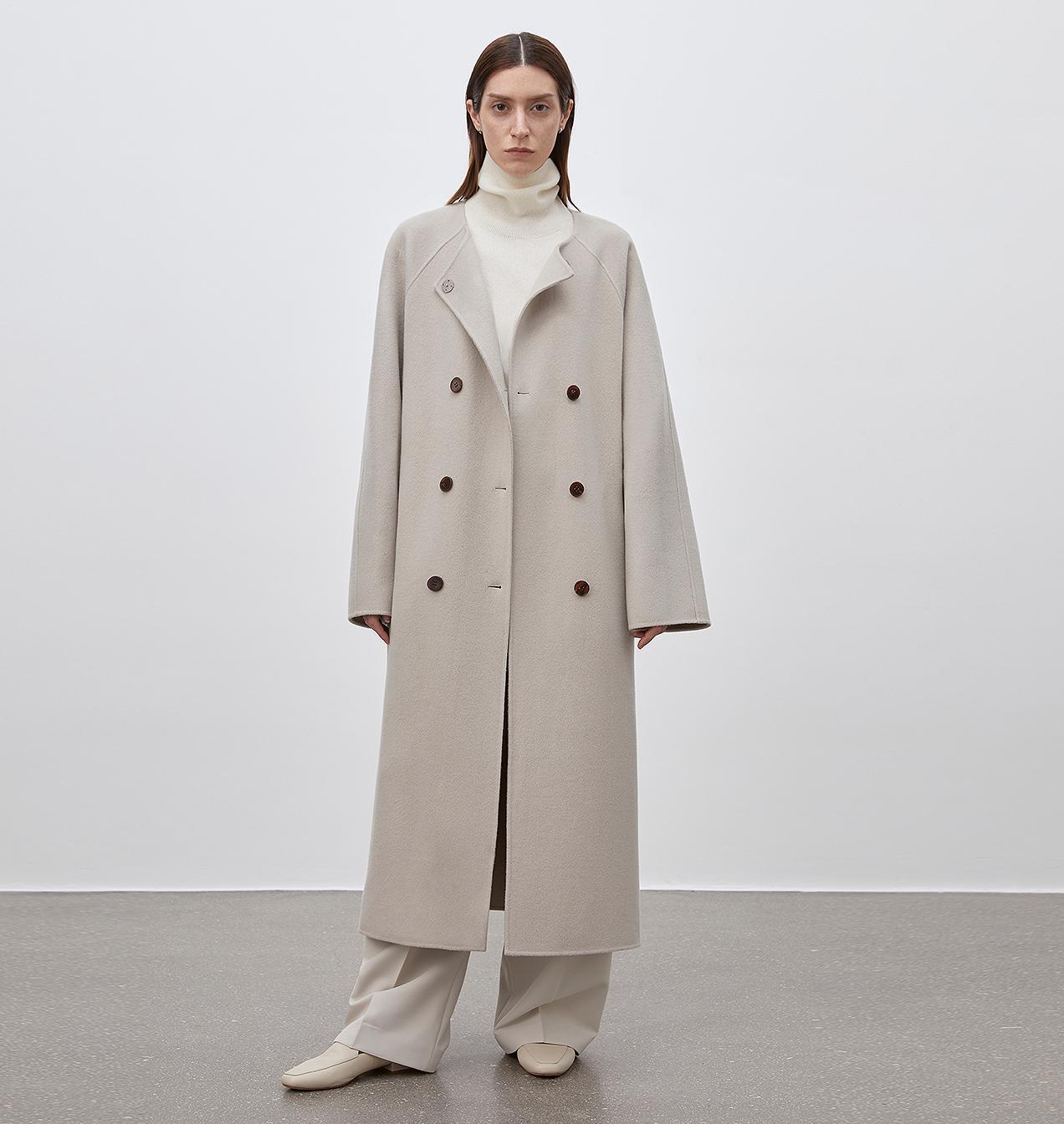 "Assassin's Creed" removable scarf collar, woolen coat for women, autumn and winter coat-5