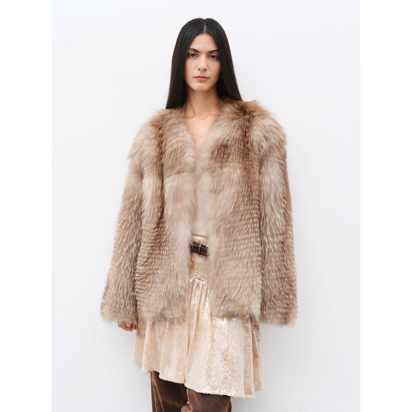 Romantic Nordic Imported colorful fox fur coat-2
