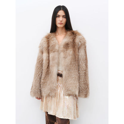 Romantic Nordic Imported colorful fox fur coat-2