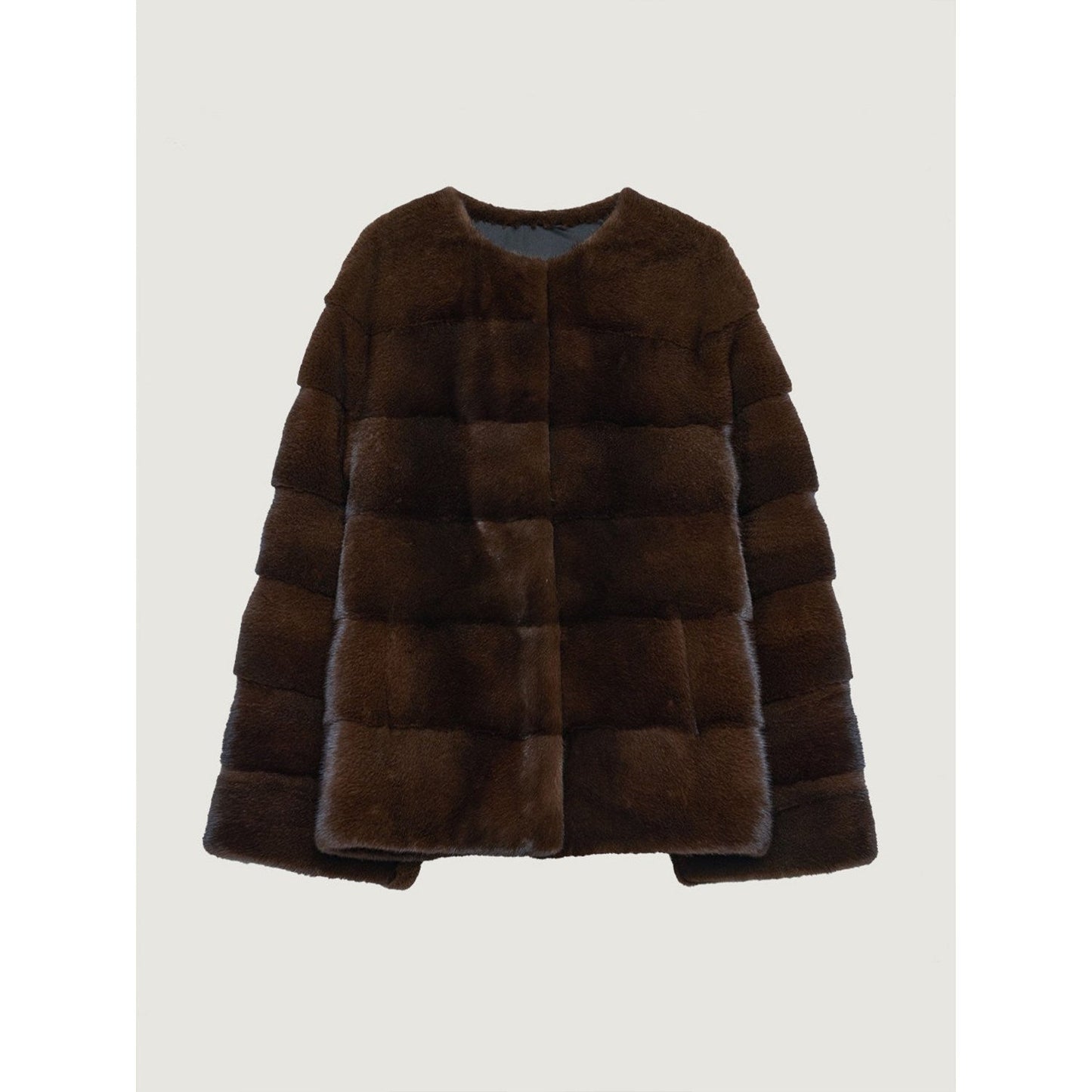 Fireladyfur Women's Purple Label Mink Coat | Horizontal Spine Tailoring | Mink Fur Outerwear“Legacy Mink”-13