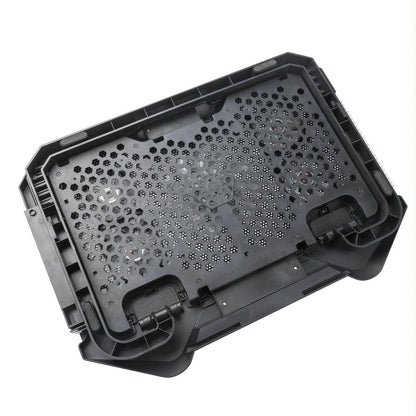 NNEIDS 5-Fan Laptop Cooling Pad With Adjustable Stand And Phone Holder-1