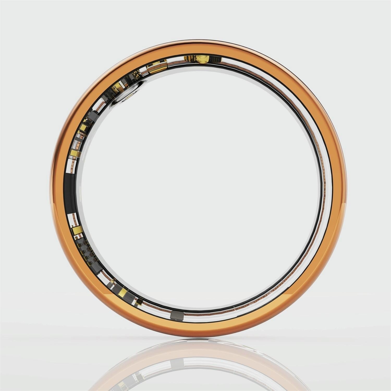 NNEIDS Smart Ring With Heart Rate Blood Oxygen Sleep Monitoring - Rose Gold Size 7-2