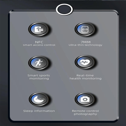 NNEIDS Smart Ring With Heart Rate Blood Oxygen Sleep Monitoring And Multiple Sports Modes - Black Size 7-1