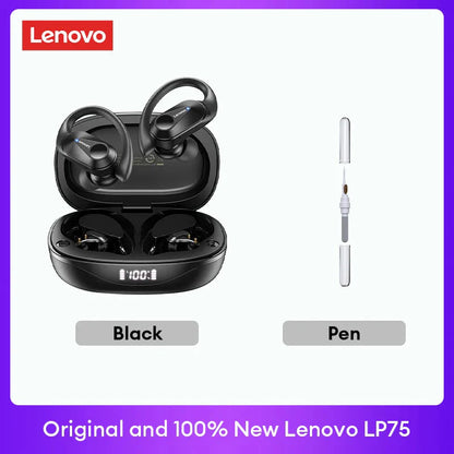 Original Lenovo LP75 TWS Bluetooth V5.3 Headphones Wireless LED Digital Display Earphones Noise Reduction Waterproof Headset New-11