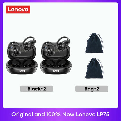 Original Lenovo LP75 TWS Bluetooth V5.3 Headphones Wireless LED Digital Display Earphones Noise Reduction Waterproof Headset New-5