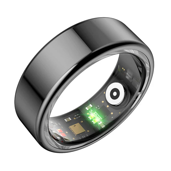 Titanium Steel Smart Ring with Health Monitoring, IP68 Waterproof, and Multi-sport Modes