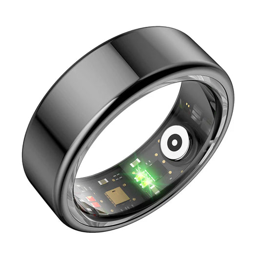 Titanium Steel Smart Ring with Health Monitoring, IP68 Waterproof, and Multi-sport Modes