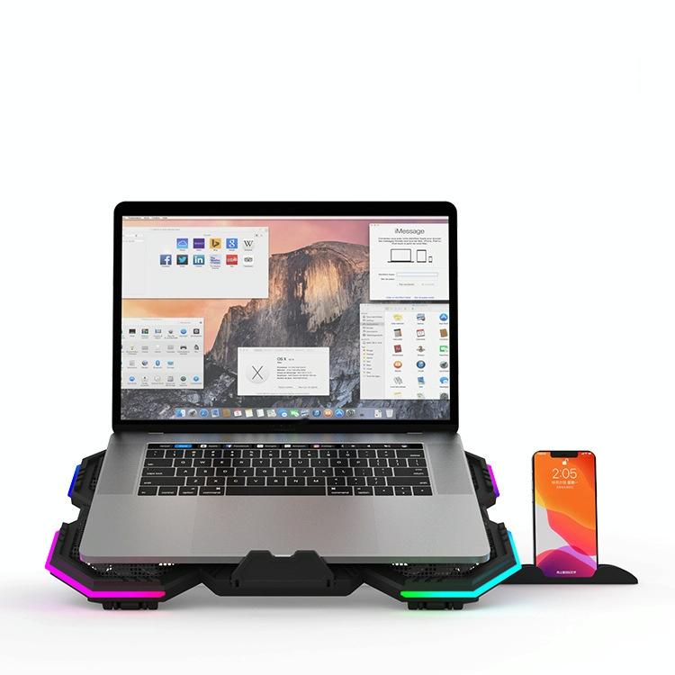 NNEIDS Usb Fan Stand With Phone Holder And Rgb Blue-0