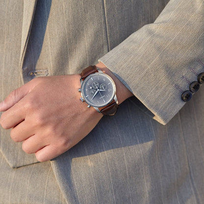 Trnda Men's Stainless Steel Watch, Gray Dial | Trnda43mm-1