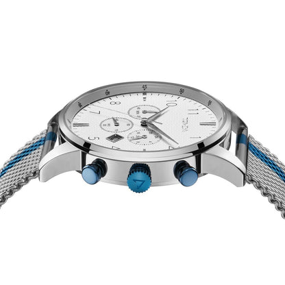 Trnda Men's Stainless Steel Watch, Silver Mesh Band | Trnda43mm-2