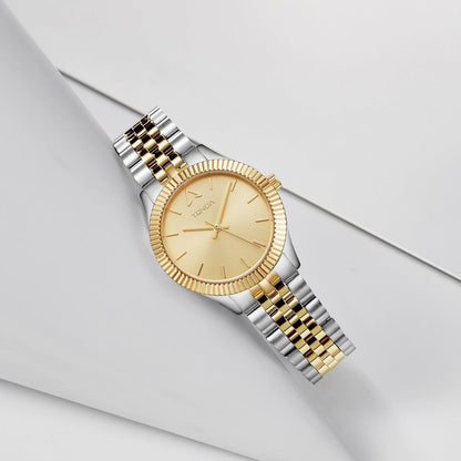 Trnda Women's Stainless Steel Watch, Gold Dial | Tr32ssg-4