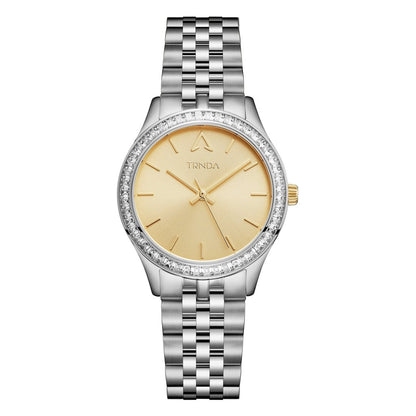 Trnda Women's Stainless Steel Watch, Gold Dial | Trnda032sil-0