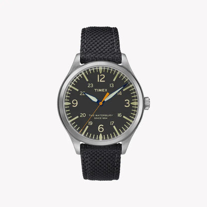 Timex Unisex Black Fabric Watch, Silver Stainless Steel Case | Tw2r38800-0