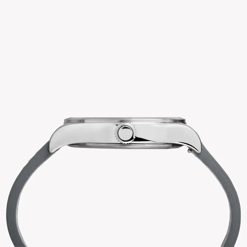 Timex Unisex Gray Leather Watch, Gray Dial | Tw2r71000-1