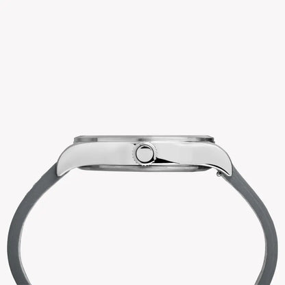 Timex Unisex Gray Leather Watch, Gray Dial | Tw2r71000-1