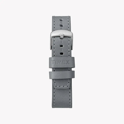 Timex Unisex Gray Leather Watch, Gray Dial | Tw2r71000-2