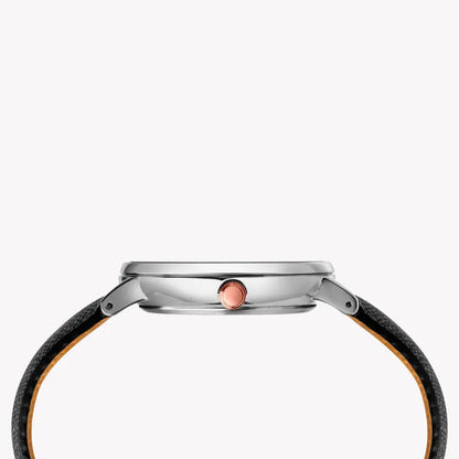 Timex Men's Brass Watch, White Dial, Black Leather Strap | Tw2t34700-1