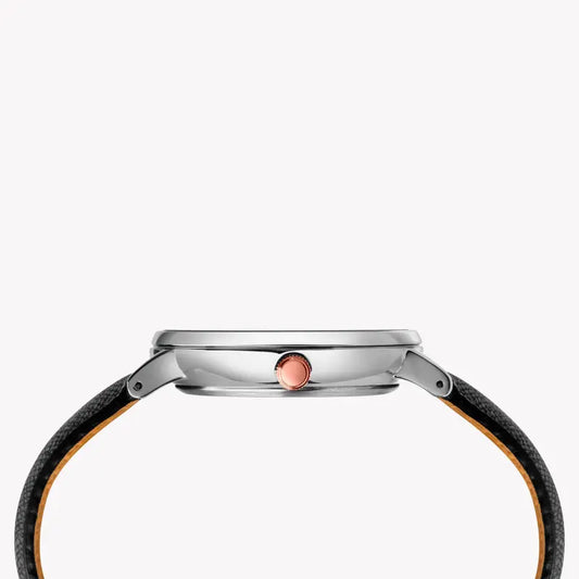 Timex Men's Brass Watch, White Dial, Black Leather Strap | Tw2t34700-1