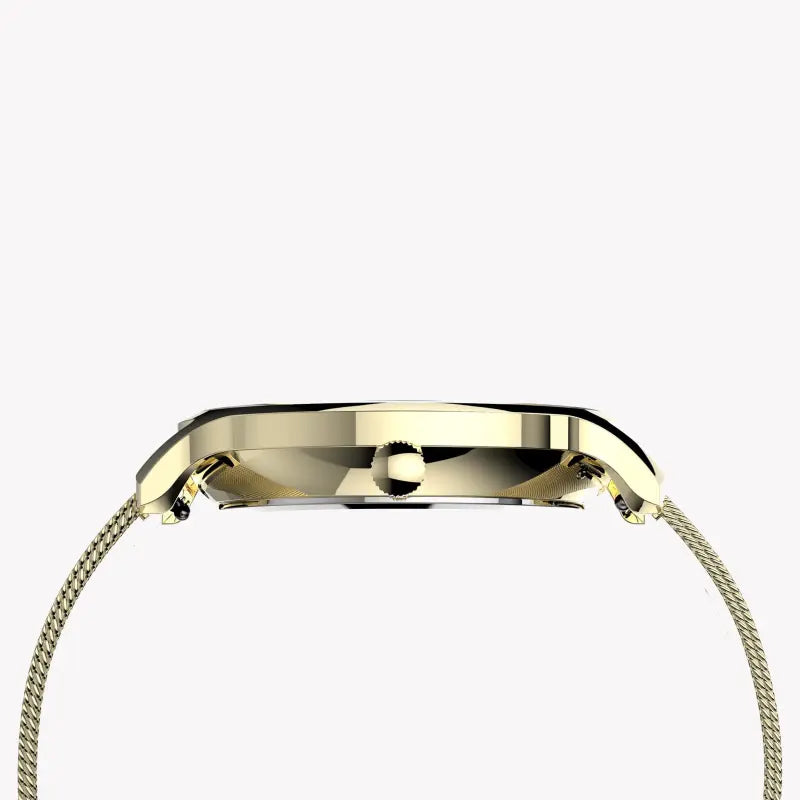 Timex Women's Gold Watch, White Dial | Tw2t74600-1