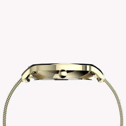 Timex Women's Gold Watch, White Dial | Tw2t74600-1