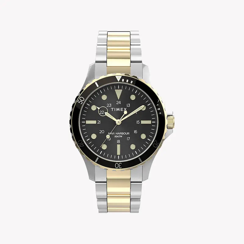 Timex Men's Stainless Steel Watch, Black Dial | Tw2u55500-0