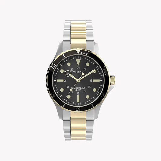 Timex Men's Stainless Steel Watch, Black Dial | Tw2u55500-0