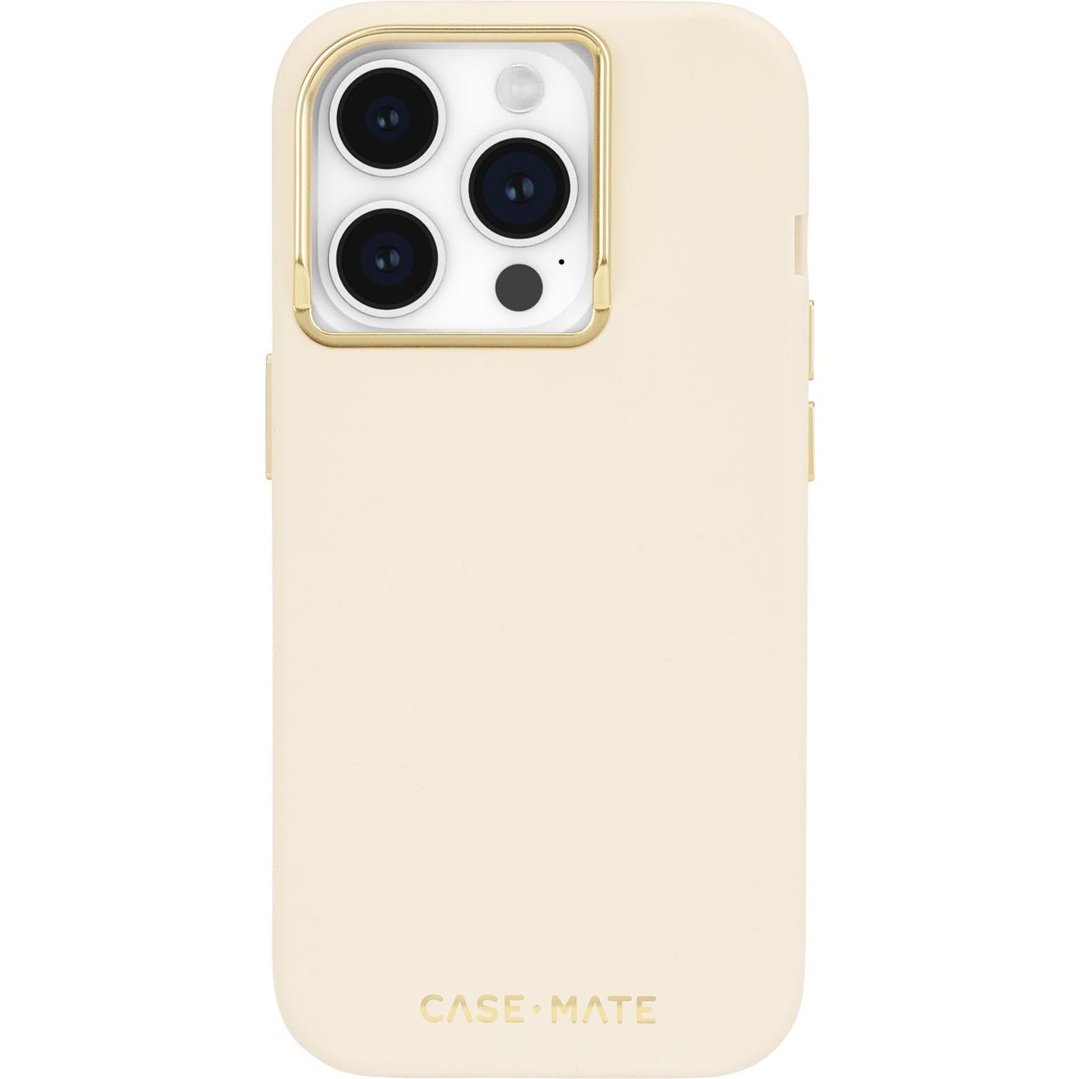 NNEDSZ Case-Mate Silicone MagSafe Case For iPhone 15 Pro - Beige-0