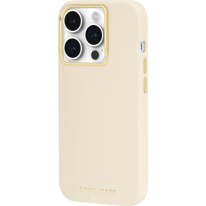 NNEDSZ Case-Mate Silicone MagSafe Case For iPhone 15 Pro - Beige-2
