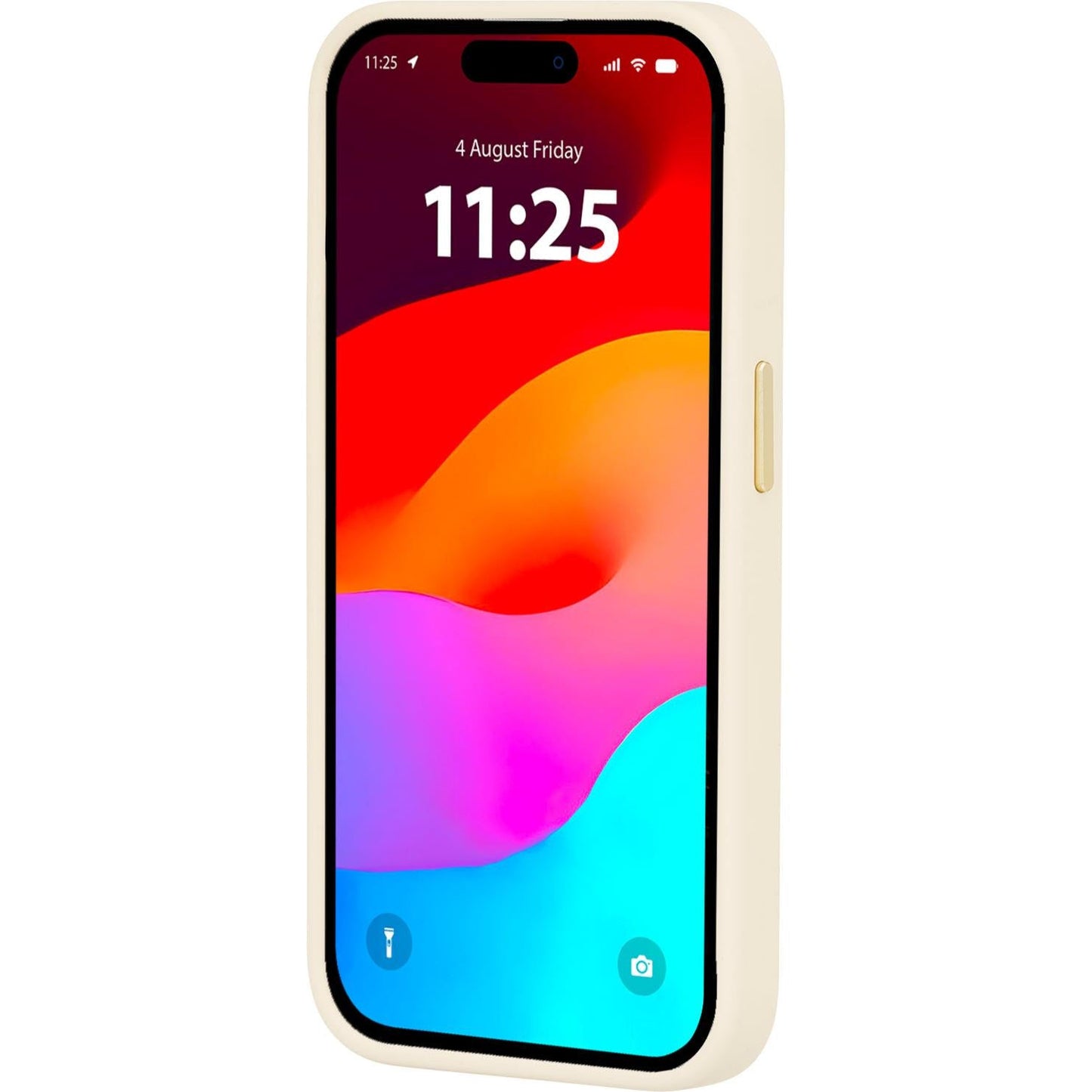 NNEDSZ Case-Mate Silicone MagSafe Case For iPhone 15 Pro - Beige-3