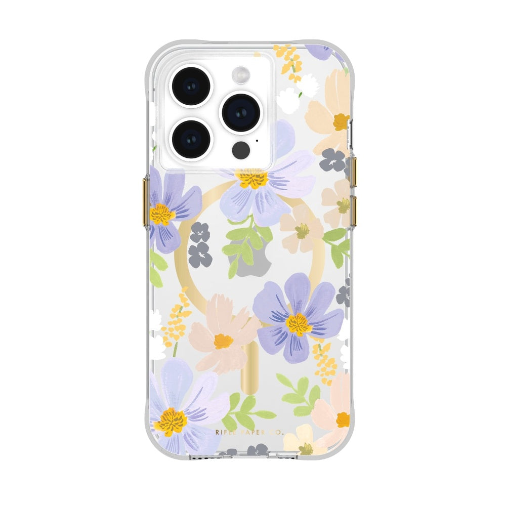 NNEDSZ Case-Mate Rifle Paper MagSafe Case For iPhone 15 Pro - Pastel Marguerite-0