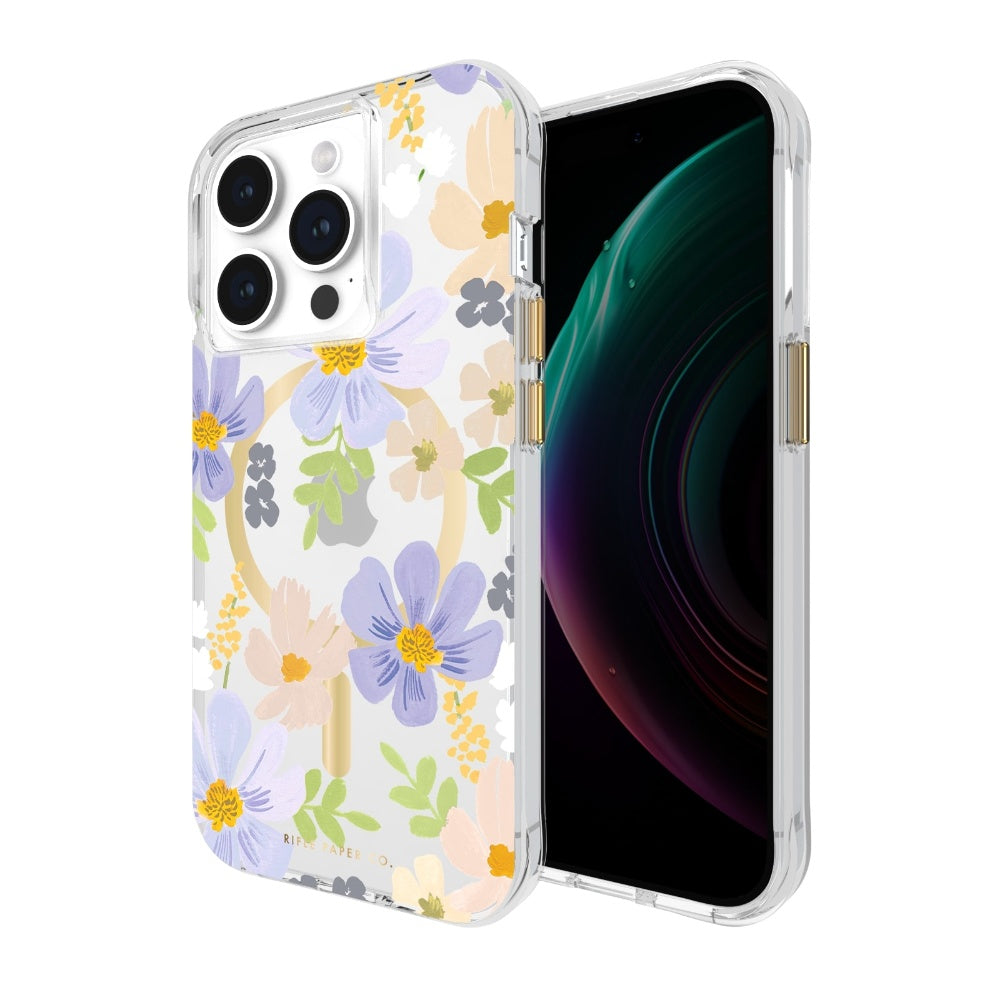 NNEDSZ Case-Mate Rifle Paper MagSafe Case For iPhone 15 Pro - Pastel Marguerite-1
