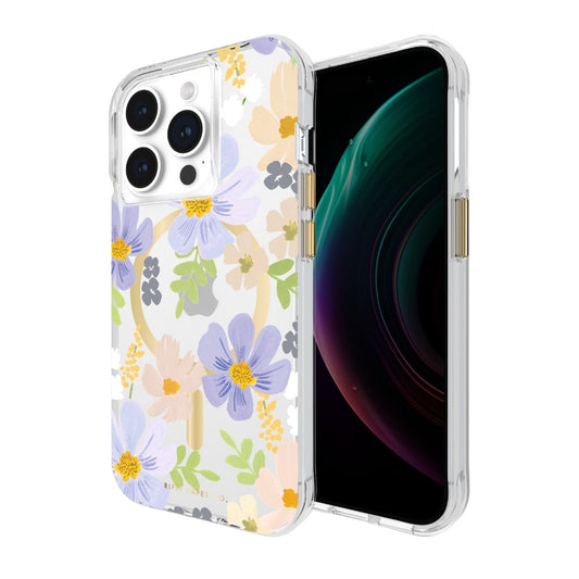 NNEDSZ Case-Mate Rifle Paper MagSafe Case For iPhone 15 Pro - Pastel Marguerite-1