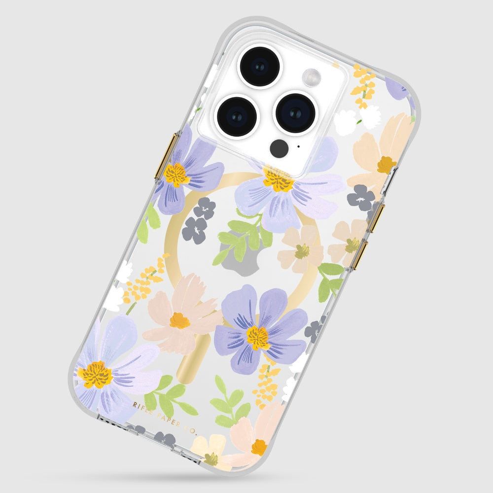 NNEDSZ Case-Mate Rifle Paper MagSafe Case For iPhone 15 Pro - Pastel Marguerite-2