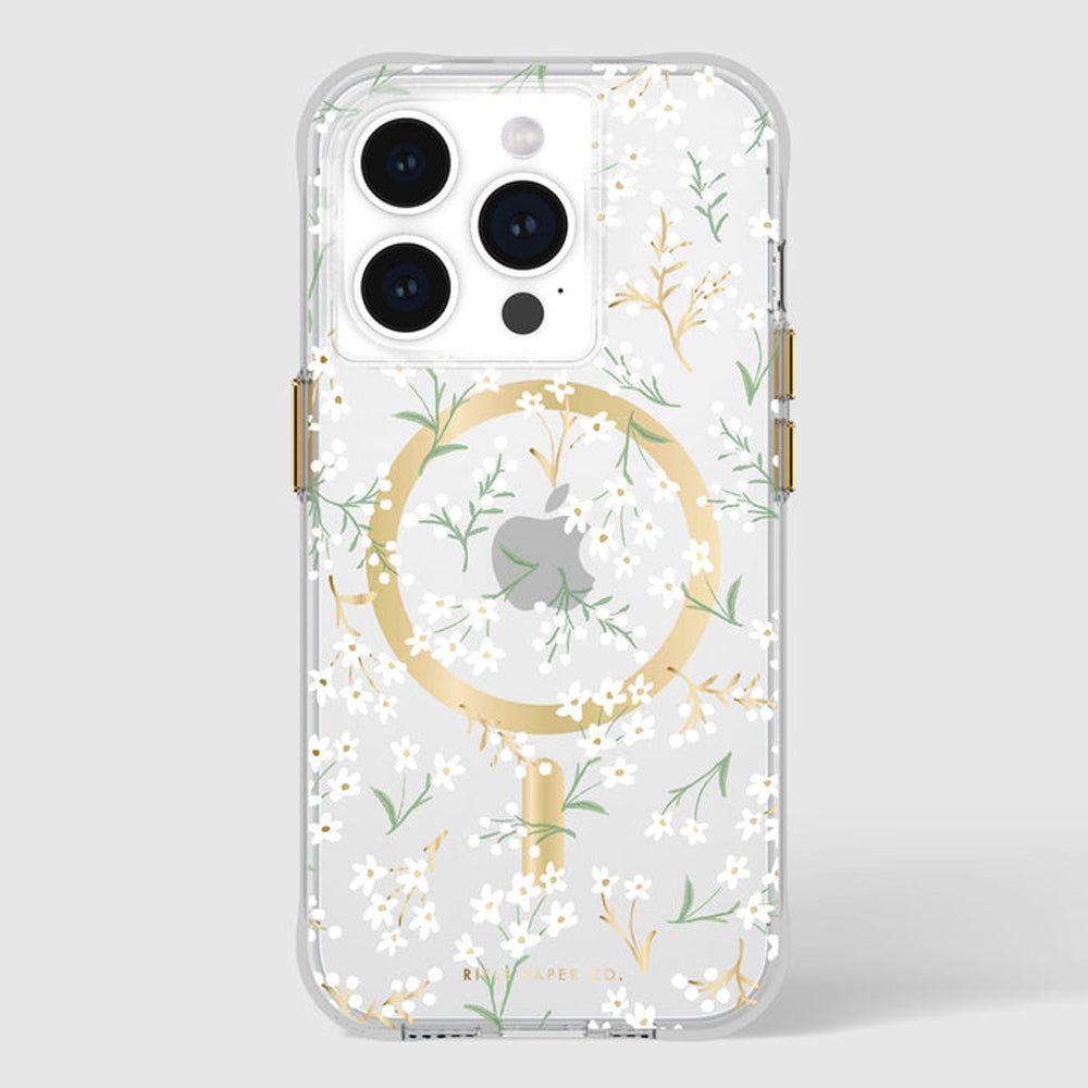 NNEDSZ Case-Mate Rifle Paper Magsafe Case iPhone 15 Pro - Petite Fleurs-0