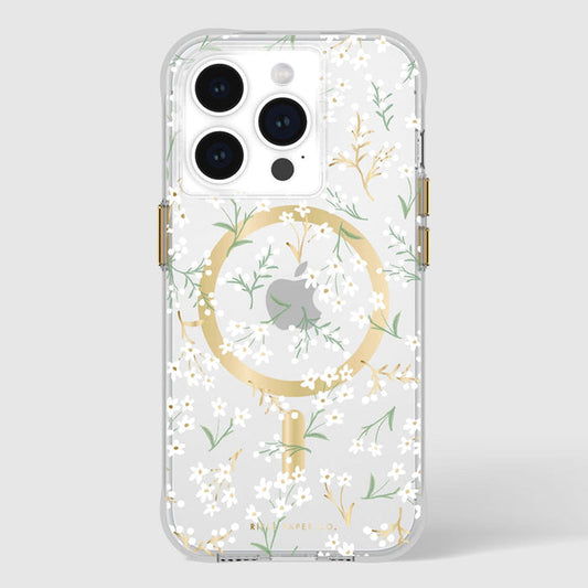 NNEDSZ Case-Mate Rifle Paper Magsafe Case iPhone 15 Pro - Petite Fleurs-0