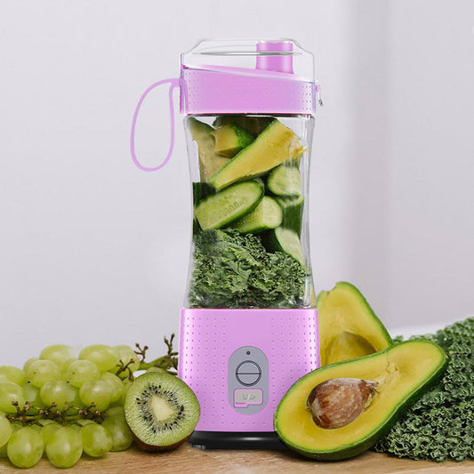 NNEDSZ Purple Portable Mini Juicer - Rechargeable Electric Fruit Juicer Cup, Compact & Convenient-0