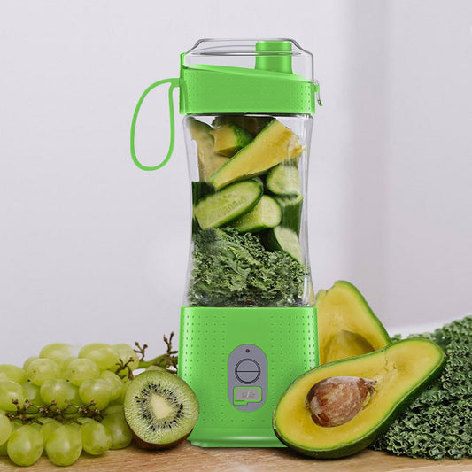 NNEDSZ Green Portable Mini Juicer - Rechargeable Electric Fruit Juicer Cup, Compact & Convenient-0