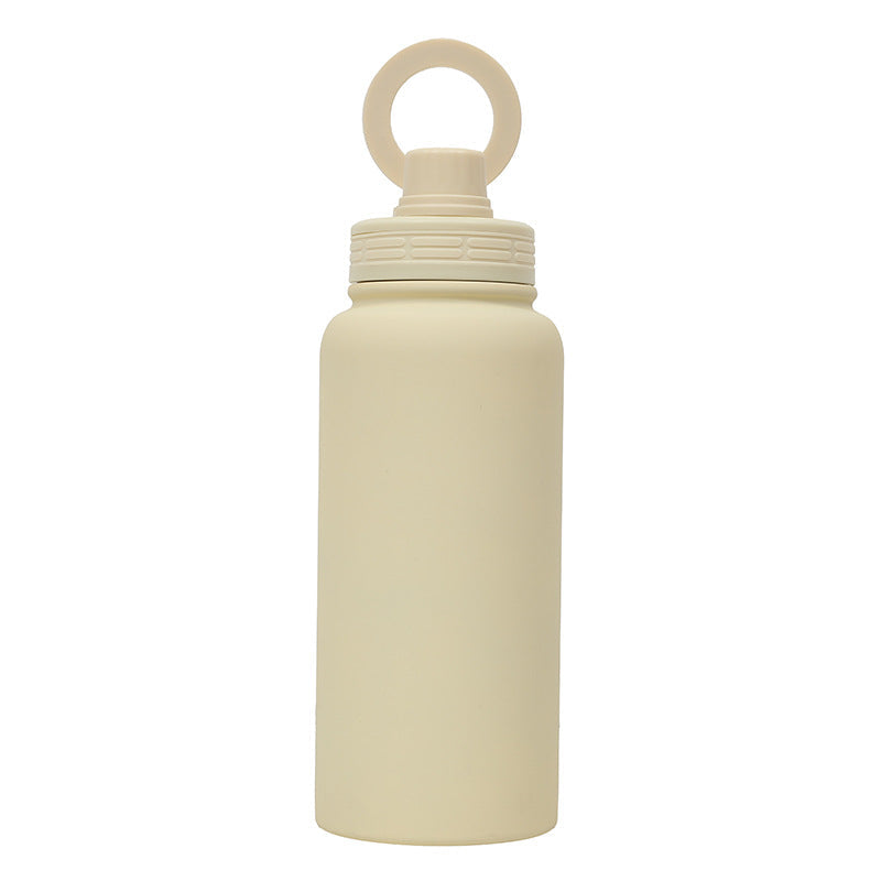 Yellow Premium 35oz Stainless Steel Insulated Sports Bottle with Magnetic Phone Holder Lid-0