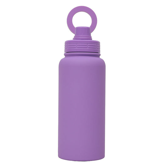 Purple Premium 35oz Stainless Steel Insulated Sports Bottle with Magnetic Phone Holder Lid-0