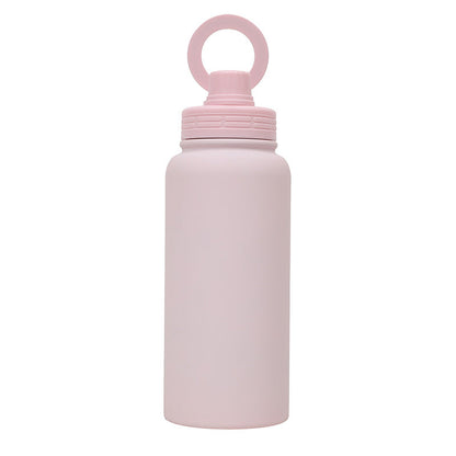 Pink Premium 35oz Stainless Steel Insulated Sports Bottle with Magnetic Phone Holder Lid-0