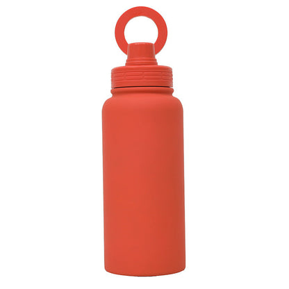 Orange Premium 35oz Stainless Steel Insulated Sports Bottle with Magnetic Phone Holder Lid-0