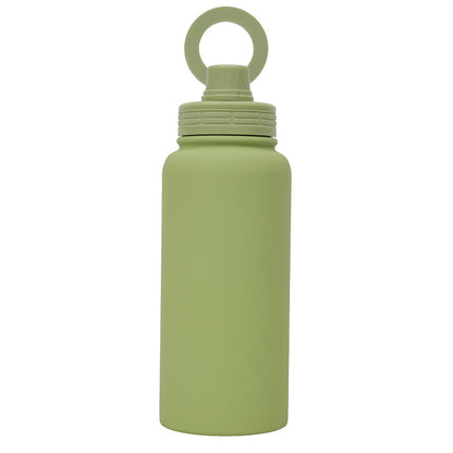 Green Premium 35oz Stainless Steel Insulated Sports Bottle with Magnetic Phone Holder Lid-0