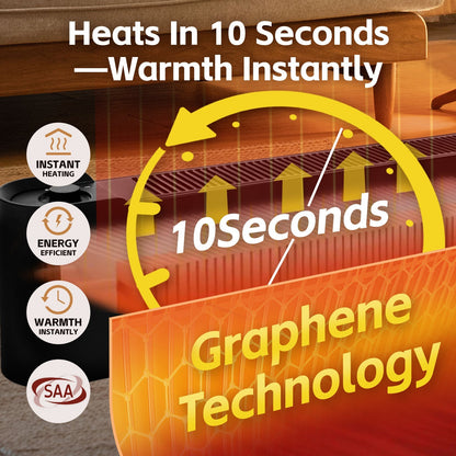 2200W Graphene Floor Electric Heater – Fast Heating, Energy-Efficient, Portable Indoor Heater-1