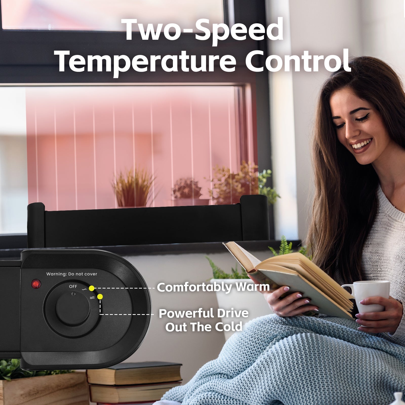 2200W Graphene Floor Electric Heater – Fast Heating, Energy-Efficient, Portable Indoor Heater-4